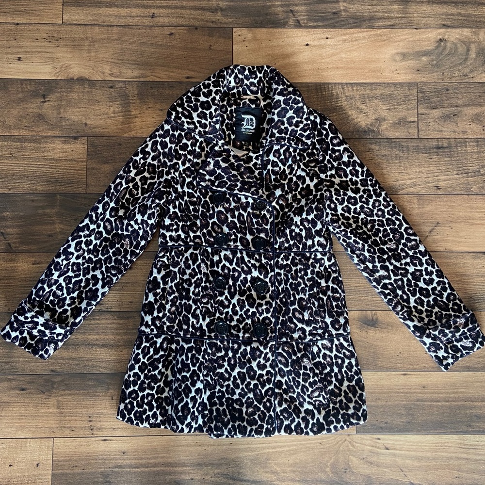Dollhouse leopard coat jacket 90s pinup rockabilly